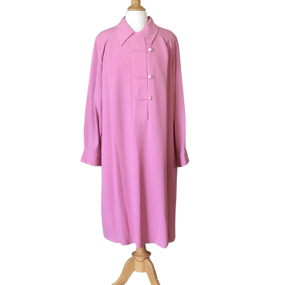 Vintage L. Magnin Bubble Gum Barbie Pink Shift Dress